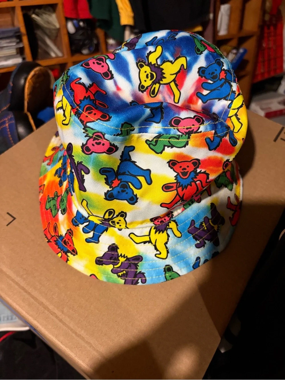 Authentic Grateful Dead Bears Bucket Hat outdoor rainbow cap OSFA
